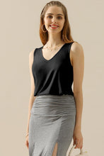 Load image into Gallery viewer, V-Neck Curved Hem Tank
