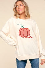 Load image into Gallery viewer, Embroidery Pumpkin Long Sleeve Knit Top
