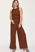 Load image into Gallery viewer, Ribbed Tank and Wide Leg Pants Set
