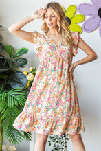 Load image into Gallery viewer, Floral Ruffled V-Neck Dress
