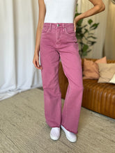 Load image into Gallery viewer, High Rise Garment Dye Wide Leg  Jeans
