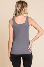 Load image into Gallery viewer, Ribbed Scoop Neck Tank
