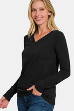 Load image into Gallery viewer, V-Neck Long Sleeve T-Shirt
