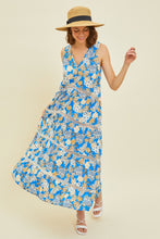 Load image into Gallery viewer, Printed Crochet Trim Maxi Dress
