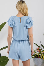 Load image into Gallery viewer, V-Neck Ruffled Ribbed Romper
