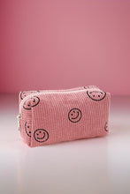 Load image into Gallery viewer, Smiley Face Corduroy Cosmetic Pouch
