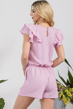 Load image into Gallery viewer, V-Neck Ruffled Ribbed Romper
