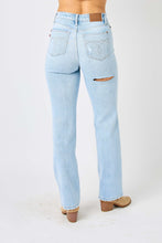 Load image into Gallery viewer, Judy Blue High Waist Distressed Straight Jeans
