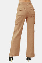 Load image into Gallery viewer, RISEN High Rise Wide Leg Cargo Jeans
