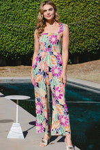 Load image into Gallery viewer, Floral Sleeveless Wide Leg Jumpsuit
