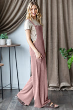 Load image into Gallery viewer, Ribbed Front Pocket Sleeveless Jumpsuit - Pink
