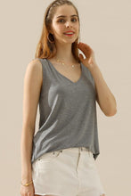 Load image into Gallery viewer, V-Neck Curved Hem Tank
