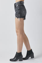 Load image into Gallery viewer, RISEN High Rise Distressed Denim Shorts
