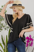 Load image into Gallery viewer, V-Neck Lace Trim Flutter Sleeve Top
