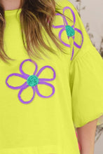 Load image into Gallery viewer, Flower Embroidery Detail T-Shirt
