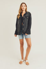 Load image into Gallery viewer, RISEN Distressed Long Sleeve Denim Jacket
