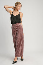 Load image into Gallery viewer, Elastic Waist Striped Wide Leg Velvet Pants
