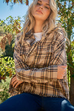 Load image into Gallery viewer, Button Up Raw Hem Plaid Shirt
