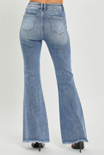 Load image into Gallery viewer, RISEN High Waist Raw Hem Flare Jeans
