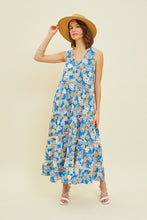 Load image into Gallery viewer, Printed Crochet Trim Maxi Dress
