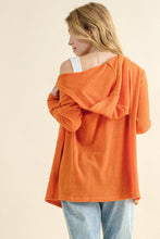 Load image into Gallery viewer, Thermal Hooded Open Front Cardigan with Pockets
