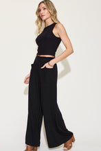 Load image into Gallery viewer, Ribbed Tank and Wide Leg Pants Set
