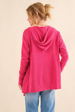 Load image into Gallery viewer, Thermal Hooded Open Front Cardigan with Pockets
