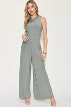 Load image into Gallery viewer, Ribbed Tank and Wide Leg Pants Set
