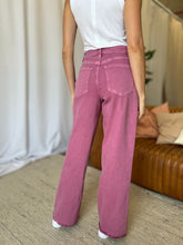 Load image into Gallery viewer, High Rise Garment Dye Wide Leg  Jeans
