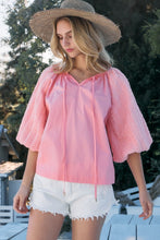 Load image into Gallery viewer, Poplin Bubble Sleeve Blouse
