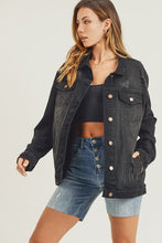 Load image into Gallery viewer, RISEN Distressed Long Sleeve Denim Jacket
