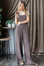 Load image into Gallery viewer, Ribbed Front Pocket Sleeveless Jumpsuit
