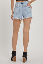 Load image into Gallery viewer, RISEN High Rise Rhinestone Strap Embellished Denim Shorts
