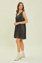 Load image into Gallery viewer, Texture V-Neck Sleeveless Flare Mini Dress
