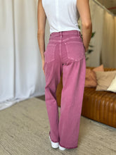 Load image into Gallery viewer, High Rise Garment Dye Wide Leg  Jeans
