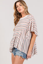 Load image into Gallery viewer, Round Neck Stripe Top
