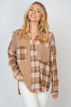 Load image into Gallery viewer, Contrast Plaid Button Down Shirt
