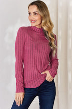 Load image into Gallery viewer, Ribbed Mock Neck Long Sleeve T-Shirt
