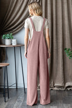 Load image into Gallery viewer, Ribbed Front Pocket Sleeveless Jumpsuit - Pink
