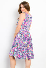 Load image into Gallery viewer, Print Wrinkle Free Ruffled Dress
