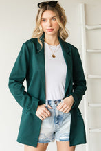 Load image into Gallery viewer, Open Front Long Sleeve Blazer with Pockets
