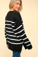 Load image into Gallery viewer, Striped Contrast Side Slit Sweater
