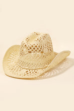 Load image into Gallery viewer, Straw Weave Rope Ribbon Cowboy Hat
