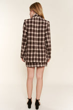 Load image into Gallery viewer, Plaid Brushed One Button Blazer
