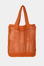 Load image into Gallery viewer, Pointelle Knit Crochet Tote Bag
