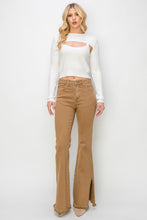 Load image into Gallery viewer, RISEN Bailey High Waist Side Slit Flare Jeans
