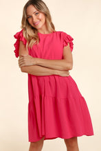 Load image into Gallery viewer, Smocking Ruffle Short Sleeve Dress with Pockets
