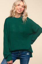 Load image into Gallery viewer, Mock Neck Side Slit Knit Top
