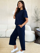 Load image into Gallery viewer, Texture Short Sleeve Top and Pants Set
