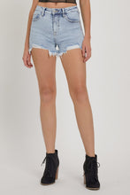 Load image into Gallery viewer, RISEN High Rise Rhinestone Strap Embellished Denim Shorts
